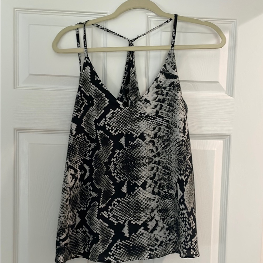 Lavender Brown Black and Gray Snake Print Top